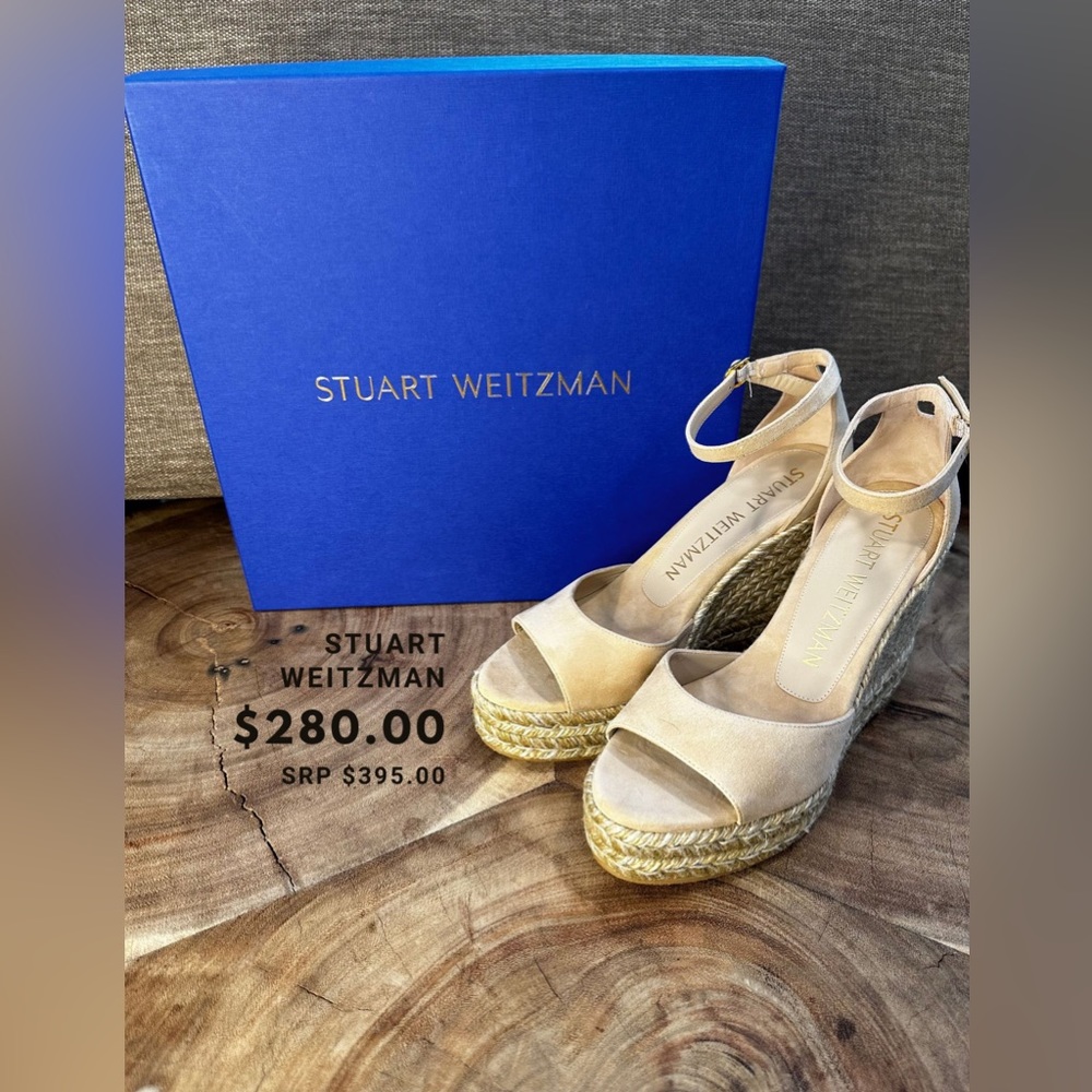 Stuart Weitzman Nudist Curve Spad Wedge SIZE8W US (BRAND NEW)